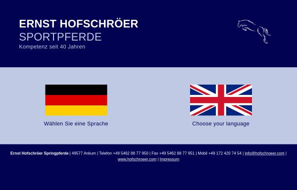 Vorschau von www.hofschroeer.com, Ernst Hofschröer Sportpferde