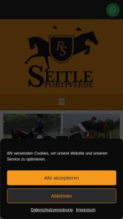 Vorschau der mobilen Webseite sportpferde-seitle.de, Sportpferde Seitle