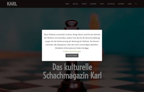 Vorschau von www.karlonline.org, Karl. Das kulturelle Schachmagazin
