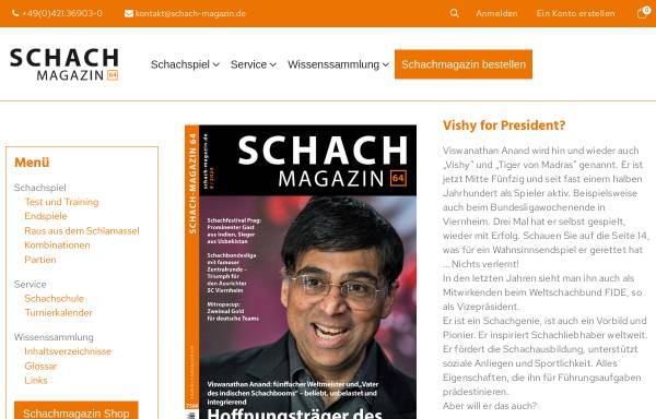 Vorschau von www.schuenemann-verlag.de, Schach-Magazin 64