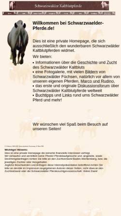 Vorschau der mobilen Webseite www.schwarzwaelder-pferde.de, Schwarzwälder Pferde