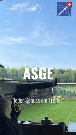 Vorschau der mobilen Webseite www.asge.ch, Armbrustschützen Gesellschaft Emmenbrücke