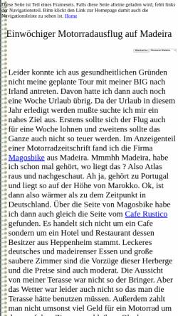 Vorschau der mobilen Webseite www.reisebig.de, Motorradtour November 2001[Matthias Heß]