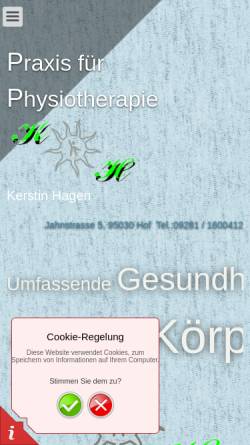 Vorschau der mobilen Webseite www.kh-ptpraxis.de, Praxis für Physiotherapie Kerstin Hagen
