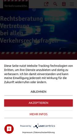 Vorschau der mobilen Webseite verkehrsanwaelte.de, Arbeitsgemeinschaft Verkehrsrecht im Deutschen Anwaltverein