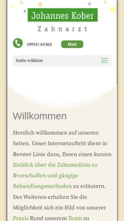 Vorschau der mobilen Webseite www.gesunde-zaehne.de, Zahnarztpraxis Dr. med. dent. H. G. Fischer