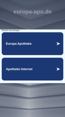 Vorschau der mobilen Webseite www.europa-apo.de, Europa Apotheke