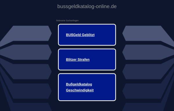 Vorschau von www.bussgeldkatalog-online.de, Bussgeldkatalog - Online