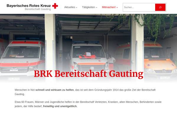 Vorschau von www.brk-gauting.de, BRK-Bereitschaft Gauting