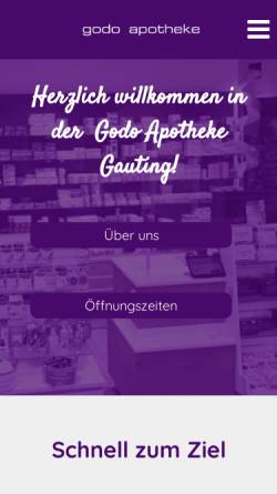 Vorschau der mobilen Webseite www.godo-apotheke.de, Godo Apotheke, Maria Schlitt