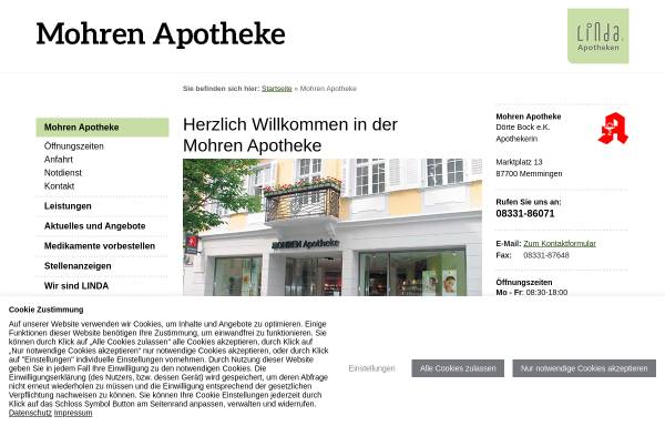 Vorschau von www.memminger-apotheken.de, Mohren-Apotheke und Apotheke Weinmarkt