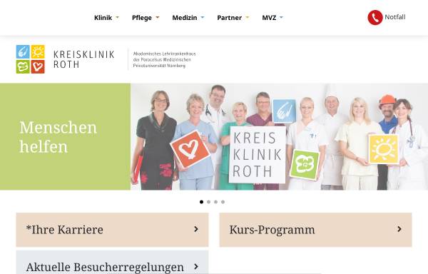 Vorschau von www.kreisklinik-roth.de, Kreisklinik Roth