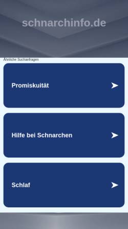 Vorschau der mobilen Webseite www.schnarchinfo.de, Bernhard Ganse