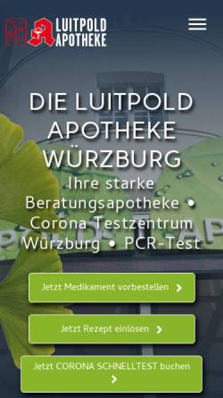 Vorschau der mobilen Webseite www.luitpold-apotheke-wuerzburg.de, Luitpold-Apotheke