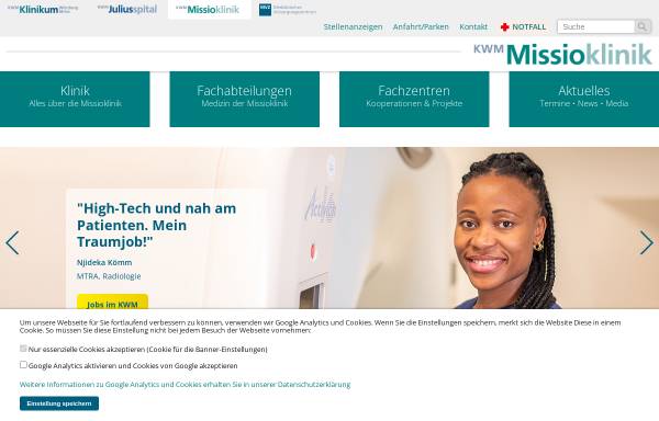 Vorschau von www.missioklinik.de, Missionsärztliche Klinik