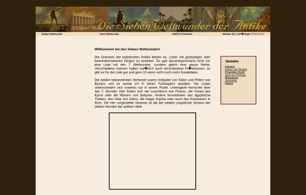 Vorschau von www.kristian-buesch.de, Weltwunder der Antike