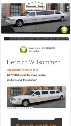 Vorschau der mobilen Webseite www.limousinen-service-biel.ch, Limousinen-Service Biel
