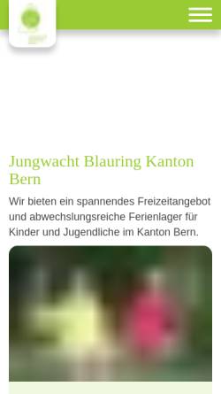 Vorschau der mobilen Webseite www.jublabern.ch, Blauring und Jungwacht des Kanton Bern