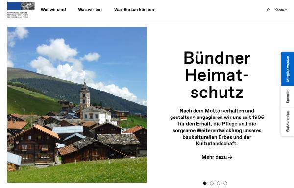 Vorschau von www.heimatschutz-gr.ch, Bündner Heimatschutz