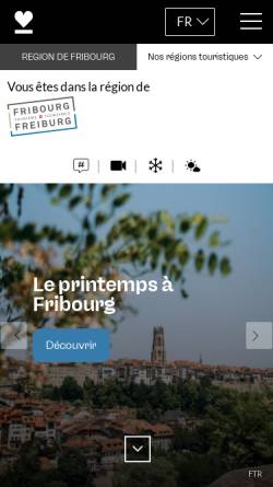 Vorschau der mobilen Webseite www.fribourgtourism.ch, Freiburg Tourismus