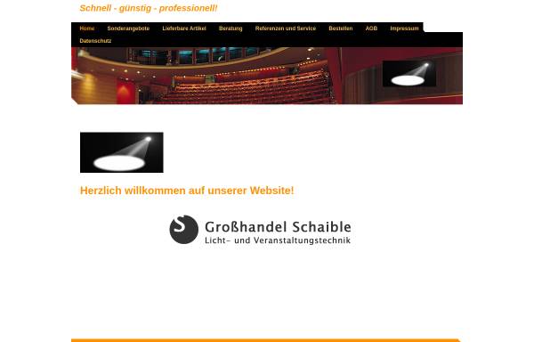 Vorschau von www.schaible-lichttechnik.de, Großhandel Schaible, Inh. Reinhard Schaible
