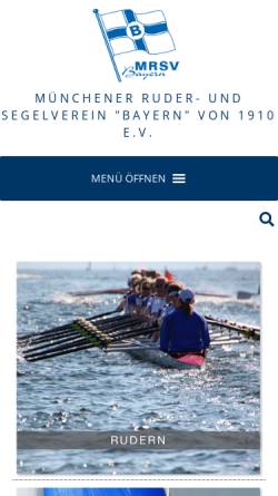 Vorschau der mobilen Webseite www.mrsv-bayern.de, Münchener Ruder- u. Segelverein 