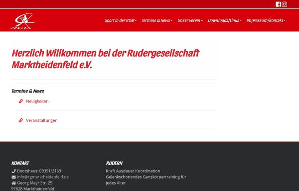Vorschau von www.rgmarktheidenfeld.de, Rudergesellschaft Marktheidenfeld e.V.