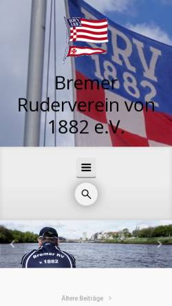 Vorschau der mobilen Webseite www.brv1882.de, Bremer Ruderverein von 1882 e.V.