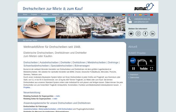 Vorschau von www.bumat.com, Bumat Bewegungssysteme GmbH
