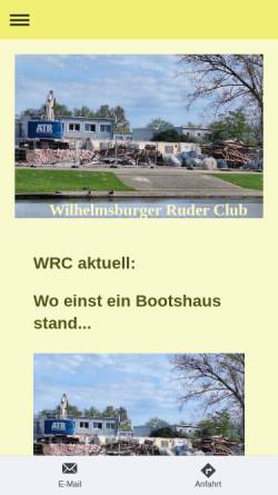 Vorschau der mobilen Webseite wrc1895.de, Wilhelmsburger Ruder Club von 1895 e.V.