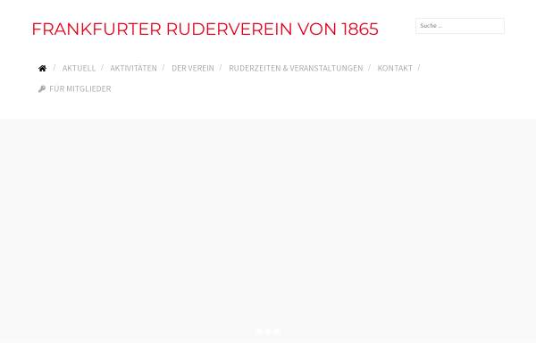 Vorschau von www.frv1865.de, Frankfurter Ruderverein von 1865 e.V.