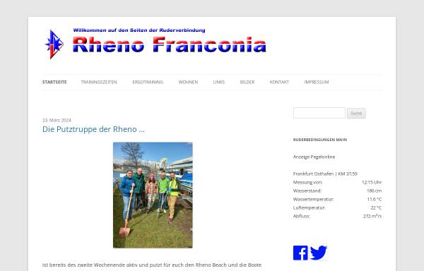 Vorschau von www.rhenofranconia.de, Ruderverbindung Rheno-Franconia e.V.