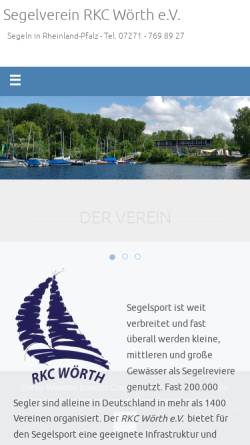 Vorschau der mobilen Webseite rkcw.de, Ruder- und Kanu-Club Wörth e.V.