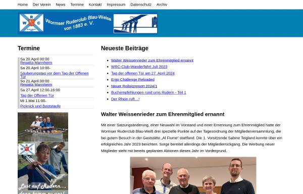 Vorschau von wormser-ruderclub.de, Wormser Ruderclub Blau-Weiß e.V.
