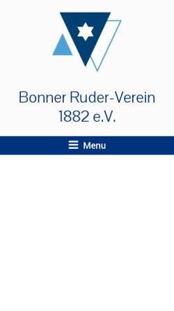 Vorschau der mobilen Webseite bonnerruderverein.de, Bonner Ruder-Verein 1882 e.V.