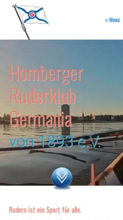 Vorschau der mobilen Webseite www.homberger.ruderklub.de, Homberger Ruderklub 