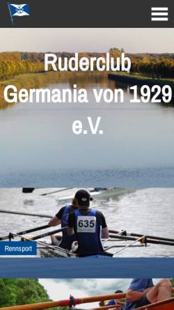 Vorschau der mobilen Webseite www.rc-germania.de, Ruderclub Germania von 1929 e.V. - Dortmund