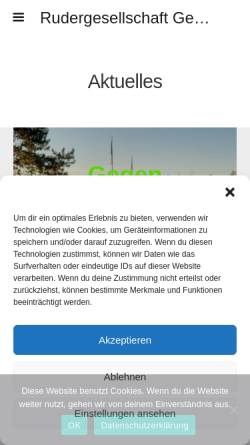 Vorschau der mobilen Webseite www.rggermaniakiel.de, Rudergesellschaft Germania e.V. Kiel