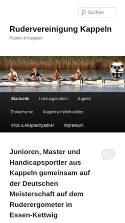 Vorschau der mobilen Webseite www.rudervereinigung-kappeln.de, Rudervereinigung Kappeln