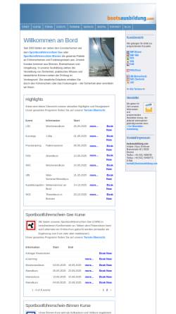Vorschau der mobilen Webseite www.bootsausbildung.com, Bootsausbildung.com, Sportbootschule