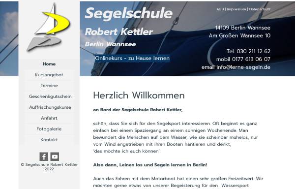 Vorschau von www.lerne-segeln.de, Segelschule Robert Kettler