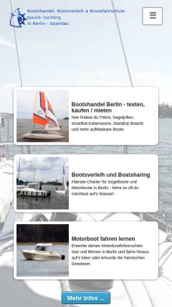 Vorschau der mobilen Webseite www.nautik-yachting.de, Nautik-Yachting