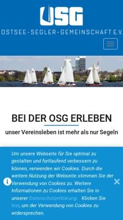 Vorschau der mobilen Webseite osgev.de, Ostsee Segler Gemeinschaft e.V.
