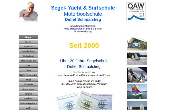 Vorschau von www.sail-surf-hannover.de, Segel- Yacht & Surfschule Altwarmbüchener See
