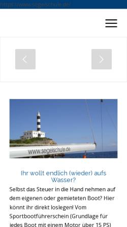 Vorschau der mobilen Webseite www.segelschule.de, Segelschule Frank Lochte