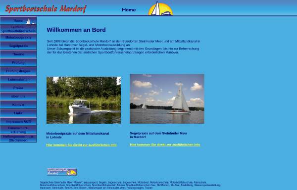 Vorschau von www.sportbootschule-mardorf.de, Sportbootschule Mardorf