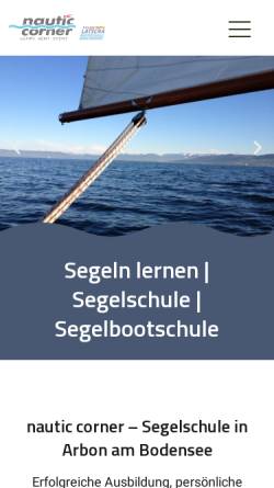 Vorschau der mobilen Webseite www.segelschule-bodensee.ch, Rolf Latscha Segelschule GmbH am Bodensee