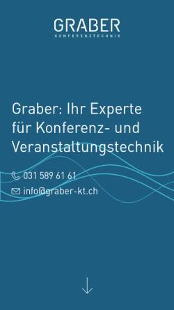 Vorschau der mobilen Webseite www.graber-konferenztechnik.ch, Graber Konferenztechnik