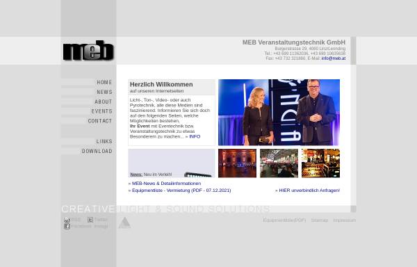 Vorschau von www.meb.at, MEB Veranstaltungstechnik - Martin Lang
