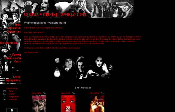 Vorschau von www.vampire-world.com, VampireWorld